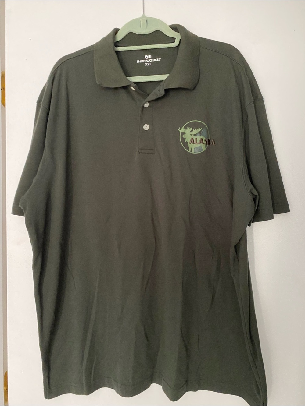 Princess Cruises Alaska Polo in Olive Green, XXL, NWOT